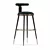 Elegant Corona Bar Chair 3D model small image 2