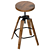 Rustic Brown Stool: Folly 3D model small image 2