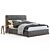 Porada Kirk Bed: Stylish Bed with Round Deck Tables 3D model small image 3