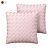 Pink Faux Suede Cushion: Lattice Weave Elegance 3D model small image 1