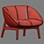 Cosmo Limea Armchair: Sleek Modern Design 3D model small image 3