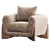 Elegant Porada Armchair: Soft and Stylish 3D model small image 2