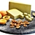 Elegant Marble Cheese Board Set 3D model small image 4