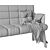 Elegant Jasmine Sofa: Modern Comfort & Style 3D model small image 7