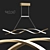 Sleek Spiral Chandelier 3D model small image 1