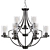 Elegant Rumaysa 9-Light Chandelier 3D model small image 2