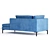 Modern Gray Daybed: Kona 3D model small image 3