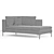Modern Gray Daybed: Kona 3D model small image 5