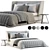 Sleek and Stylish Minotti Reeves Bed 3D model small image 1