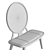 Bamax Slash Walnut Lounge Chair 3D model small image 6