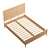 Modern Boho Mango Wood Ivy Bed 3D model small image 5