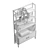 Mid-Century Kai Hutch: Stylish Storage Solution 3D model small image 6