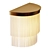 Houtique Cream Sconce: Stylish Metal and Polyester Blend 3D model small image 1