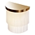 Houtique Cream Sconce: Stylish Metal and Polyester Blend 3D model small image 2
