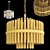 Elegant Gold Crystal Chandelier 3D model small image 2