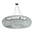 CARLA Crystal Pendant Light, Chrome 3D model small image 1