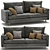 Modern Grey Slipson Sofa - 2017 Version 3D model small image 1