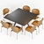 Blume Chair and Arki Table Set by Pedrali 3D model small image 2