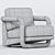 Luxury Kongo Armchair: Hommes Collection 3D model small image 5