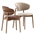 Sleek Oleandro Chair & Ziggy Table Set 3D model small image 4