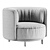 Natuzzi Wave Armchair 3D model small image 3