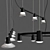 Elegant Compose Pendant Lights 3D model small image 3