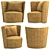 Roberto Cavalli Bell Lounge Chairs 3D model small image 1