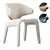 Sleek Bandi Dining Chair 3D model small image 1