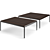 B&B Italia Michel Coffee Tables: Stylish and Versatile Set 3D model small image 4