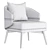 Sleek Modern Billy Armchair 3D model small image 2