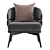 Sleek Modern Billy Armchair 3D model small image 4