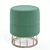 Minty Green/Gold Pouf: Stylish and Compact 3D model small image 2