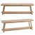 Rustic Teak Bench 150cm: Solid Wood Design 3D model small image 1