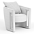 Contemporary RACHELE Armchair Design 3D model small image 2