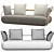 Modern Thonet 2017 Sofa in Gray 3D model small image 3