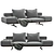 Modern Flexform WING Sofa Design 3D model small image 1