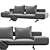 Modern Flexform WING Sofa Design 3D model small image 2