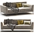 Elegant Meridiani Louis Up Sofa 3D model small image 1