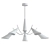 Lunel Opaline Chandelier 1950s 3D model small image 2