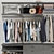 Wall-Mounted Wardrobe System, Hangers 3D model small image 3