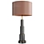 Sleek Marble Metal Table Lamp 3D model small image 1