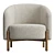 Boucle Modern Armchair - Cozy Chic 3D model small image 2