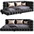 Baldwin Lounge Corner Bed Set 3D model small image 1