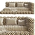 Baldwin Lounge Corner Bed Set 3D model small image 2