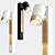 Sif Wall Metal and Wood Sconce 3D model small image 1