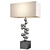 Sleek Silver Sculptural Table Lamp 3D model small image 1