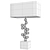 Sleek Silver Sculptural Table Lamp 3D model small image 2