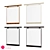 Luxury Wood Veneer Mirror Set 3D model small image 1