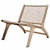 Rustic Teak Armchair: Beida Replica 3D model small image 1