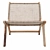 Rustic Teak Armchair: Beida Replica 3D model small image 2